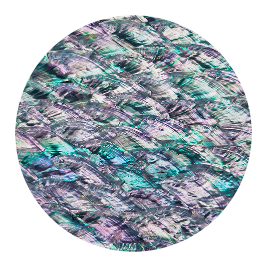 VCAGM200 - RETAIL READY - SHELL VENEER COATED - ABALONE PEARL GREY METALLIC - OCEAN SHELL STUDIOS
