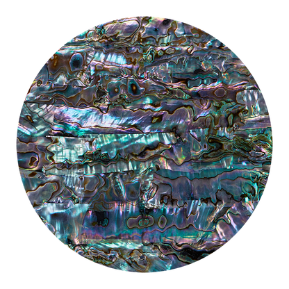 VCMR230 - SHELL VENEER COATED - MEXICAN ABALONE GREEN RIPPLE - OCEAN SHELL STUDIOS