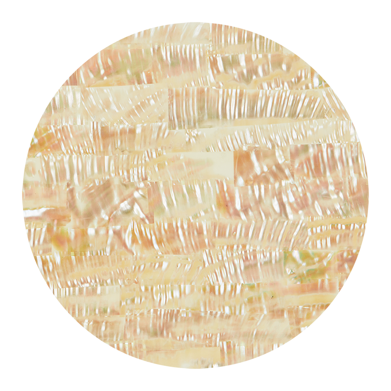 VCMWR230 - SHELL VENEER COATED - MEXICAN ABALONE WHITE RIPPLE - OCEAN SHELL STUDIOS