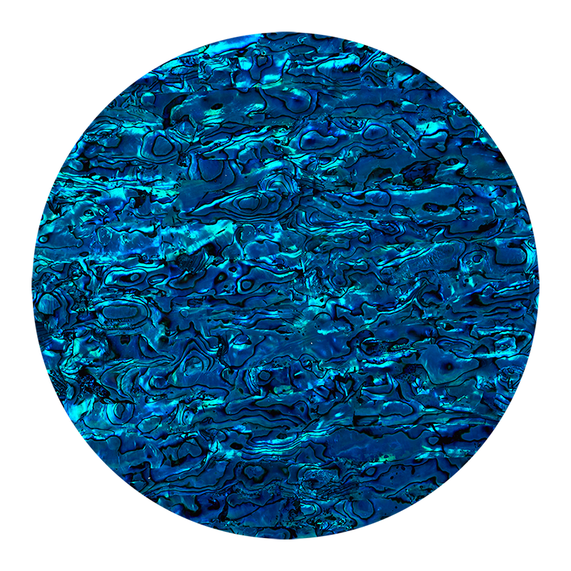 VCPBS200 - RETAIL READY - SHELL VENEER COATED - PAUA BLUE SAPPHIRE - OCEAN SHELL STUDIOS