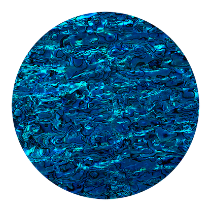 VCPBS200 - RETAIL READY - SHELL VENEER COATED - PAUA BLUE SAPPHIRE - OCEAN SHELL STUDIOS