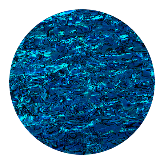 VCPBS200 - RETAIL READY - SHELL VENEER COATED - PAUA BLUE SAPPHIRE - OCEAN SHELL STUDIOS