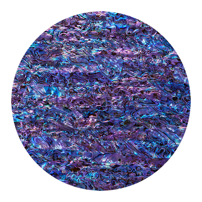 VCPRP200 - RETAIL READY SHELL VENEER COATED - PAUA ROYAL PURPLE - OCEAN SHELL STUDIOS