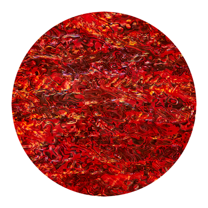 VCPRR200 - RETAIL READY - SHELL VENEER COATED - PAUA RUBY RED - OCEAN SHELL STUDIOS