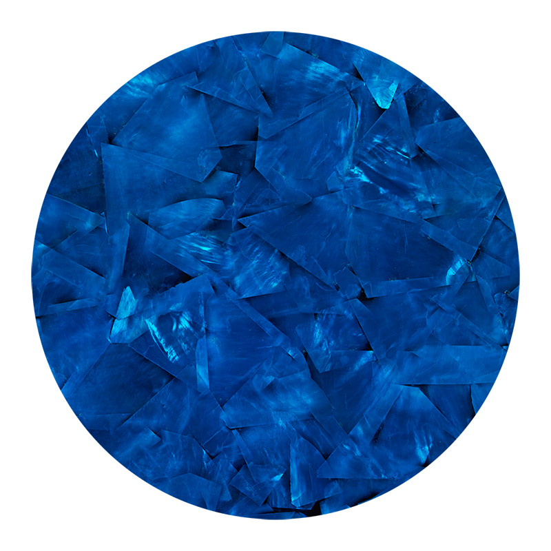 VCWCB200 - SHELL VENEER COATED - WMOP COBALT BLUE - OCEAN SHELL STUDIOS