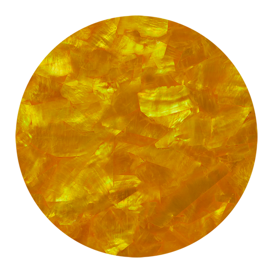 VCWCY200 - SHELL VENEER COATED - WMOP CITRINE YELLOW - OCEAN SHELL STUDIOS