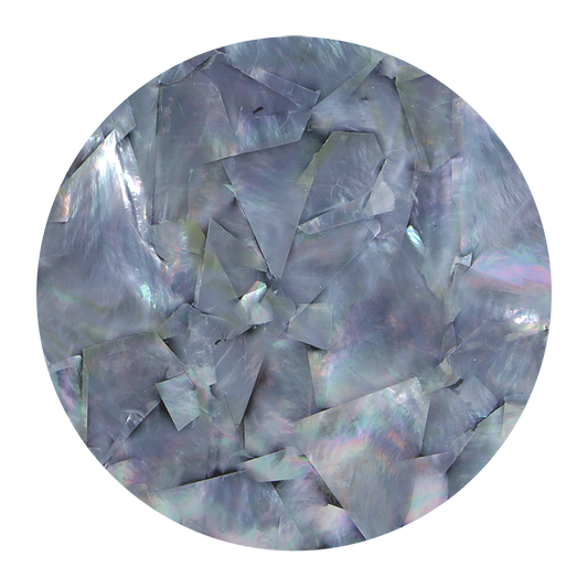 VMWAQ200 - SHELL VENEER COATED - WMOP AQUAMARINE - OCEAN SHELL STUDIOS
