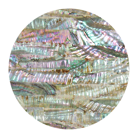 VUMP240 - SHELL VENEER UNCOATED - MEXICAN ABALONE PINK - OCEAN SHELL STUDIOS