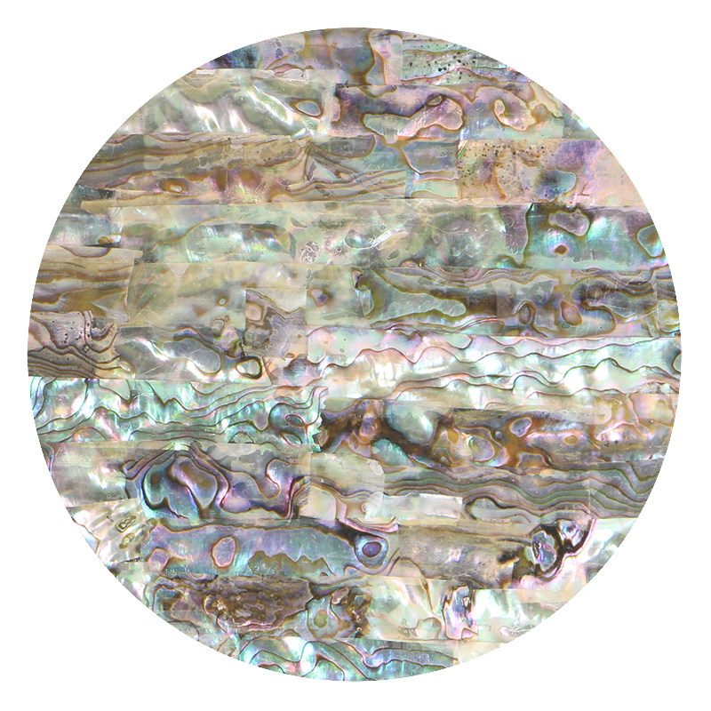 VUMR240 - SHELL VENEER UNCOATED - MEXICAN ABALONE GREEN RIPPLE - OCEAN SHELL STUDIOS