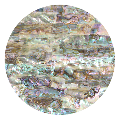 VUMR240 - SHELL VENEER UNCOATED - MEXICAN ABALONE GREEN RIPPLE - OCEAN SHELL STUDIOS