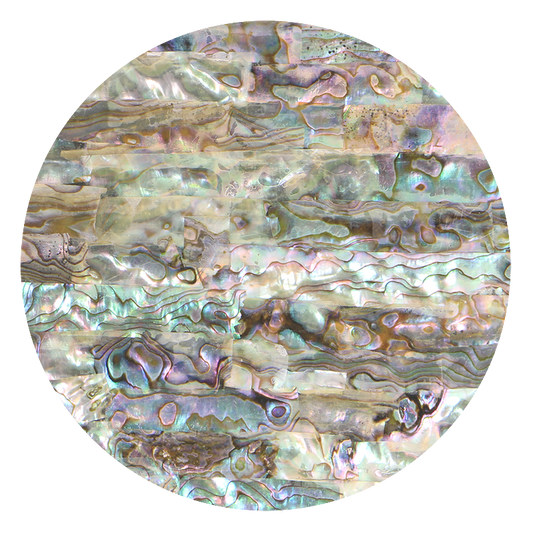 VUMR240 - SHELL VENEER UNCOATED - MEXICAN ABALONE GREEN RIPPLE - OCEAN SHELL STUDIOS