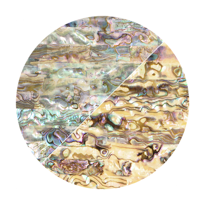 VUMR240_2 - SHELL VENEER UNCOATED - MEXICAN ABALONE GREEN RIPPLE - OCEAN SHELL STUDIOS