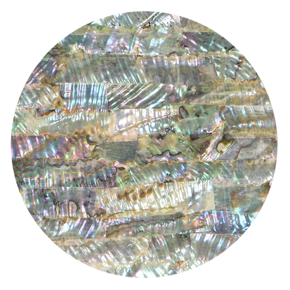 VUMRL240 - SHELL VENEER UNCOATED - MEXICAN ABALONE GREEN RIPPLE LIGHT - OCEAN SHELL STUDIOS