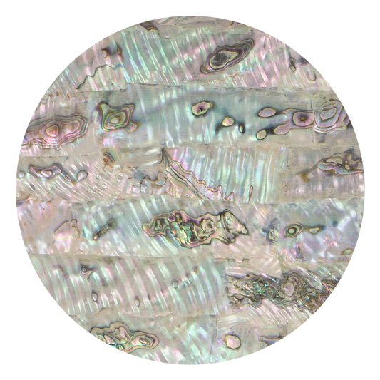 VUMRX240 - SHELL VENEER UNCOATED - MEXICAN ABALONE GREEN RIPPLE XTRA-LIGHT - OCEAN SHELL STUDIOS