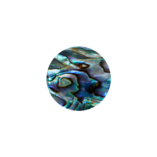 ZSPC25 - 25mm (12pcs) SHELL VENEER SHAPE - PAUA - CIRCLE - OCEAN SHELL STUDIOS