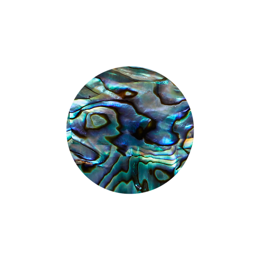 ZSPC30 - 30mm (12pcs) SHELL VENEER SHAPE - PAUA - CIRCLE - OCEAN SHELL STUDIOS
