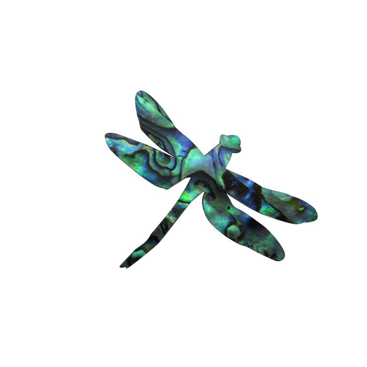 ZSPDFL - Large 45x37mm (12pcs) GLOSS PAUA VENEER SHAPE - DRAGONFLY - OCEAN SHELL STUDIOS