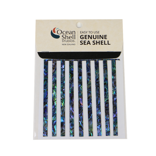 ZTP5S_1 - THEME SET - PAUA STICKERS - STRIPS (9PCS) - OCEAN SHELL STUDIOS