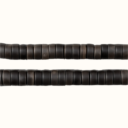 beads - SHELL BEAD - TROCHUS SMOKED DONUT - 5MM (160PCS) - OCEAN SHELL STUDIOS