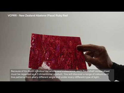 SHELL VENEER COATED - PAUA RUBY RED