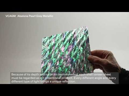 SHELL VENEER COATED - ABALONE PEARL GREY METALLIC