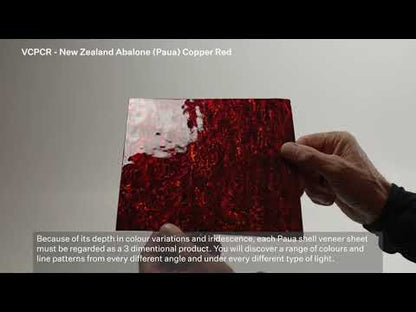 SHELL VENEER COATED - PAUA COPPER RED