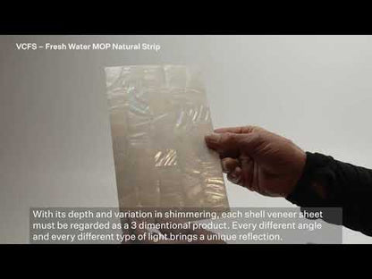 SHELL VENEER COATED - F/W MOP NATURAL STRIP