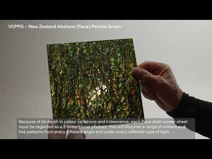 SHELL VENEER COATED - PAUA PERIDOT GREEN